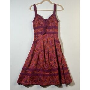 Marc by Marc Jacobs Floral Midi Dress Silk Size 0 Pockets Garden Party Shower XS